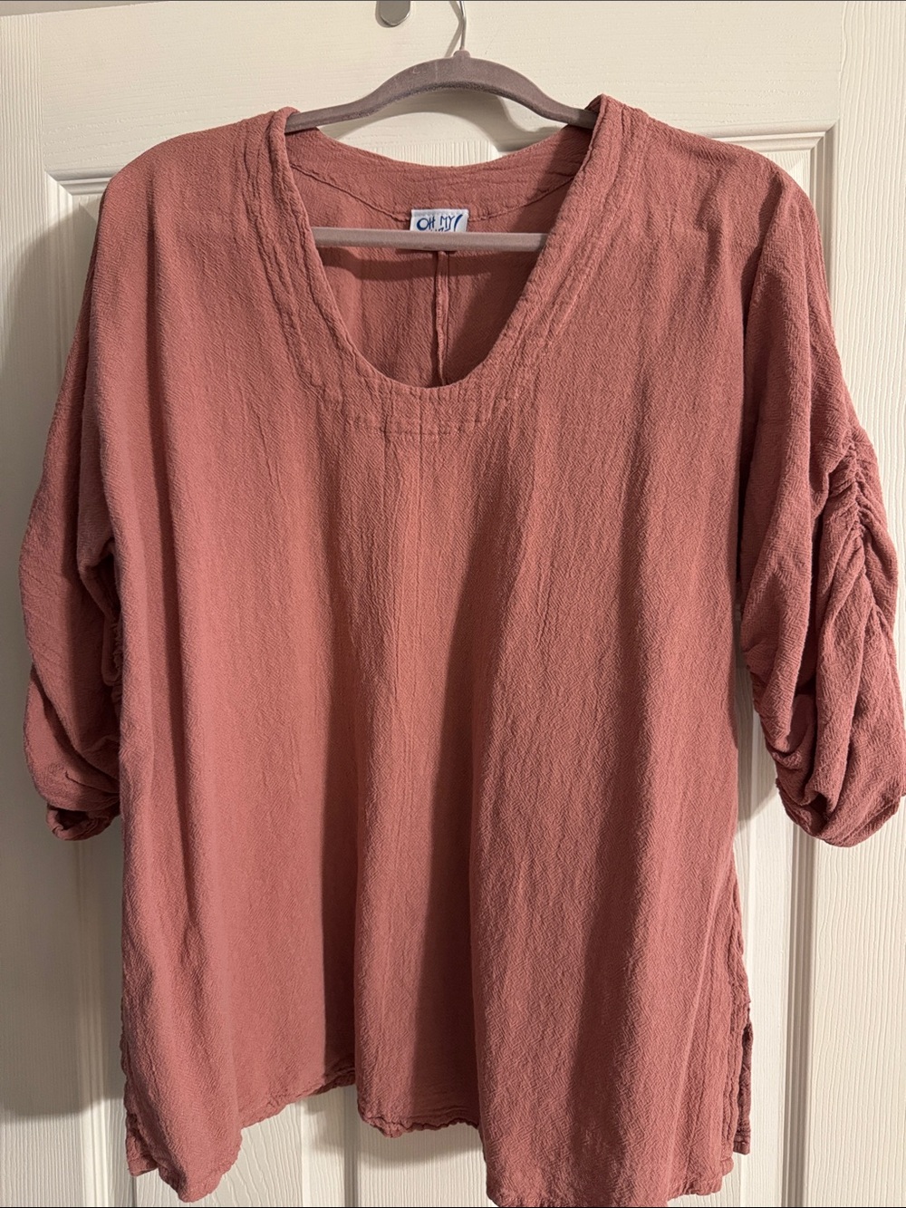 Oh My Gauze! Relaxed Scoop Tunic in Rose